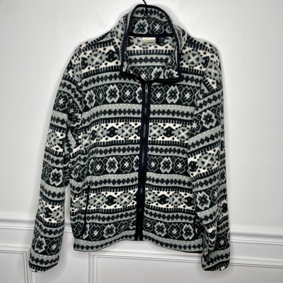 L.L. Bean Jackets & Blazers - Vintage L.L.Bean Navajo Print Full Zip Fleece Jacket Womens L/XL